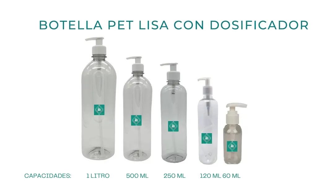 BOTELLA PET LISA CON DOSIFICADOR